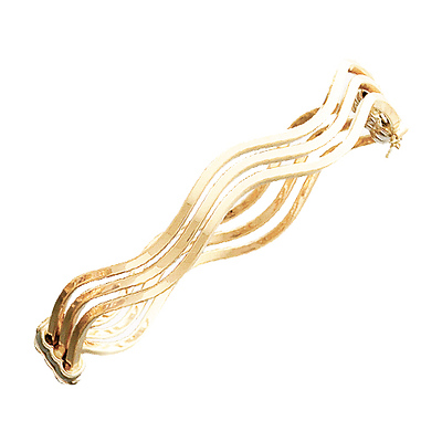 14K Triple Swirl Bangle Bracelet