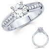 Classic 14K White Gold Round Diamond Engagement Ring