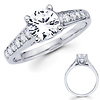 Classic 14K White Gold Round Diamond Engagement Ring