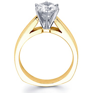 14K Round Diamond Cathedral Set Solitaire Engagement Ring (0.20 - 1.50 ct)