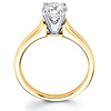 Contour 14K Yellow Gold Round Cut Solitaire Diamond Engagement Ring