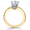 Rounded Solitaire 14K Yellow Gold Round-Cut Diamond Engagement Ring