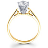 Circle Design Tapered 14K Gold Round Diamond Engagement Ring (0.20 - 1.50 ct)