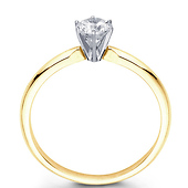 14K Gold Round Diamond Solitaire Engagement Ring (0.33 ct)