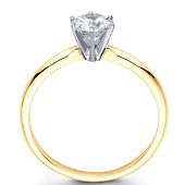 14K Gold Round Diamond Solitaire Engagement Ring (0.50 ct)