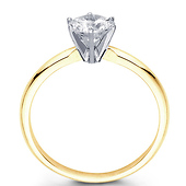 14K Gold Round Diamond Solitaire Engagement Ring (0.75 ct)