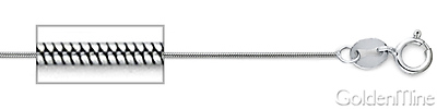1mm Silver Snake Chain