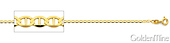 2mm 14K Gold Flat Mariner Chain