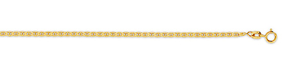 1.5mm 14K Gold Flat Mariner Chain