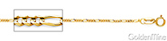 1.5mm 14K Gold Figaro Chain