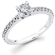 Prong Set Round Diamond Engagement Ring (0.45 ctw)