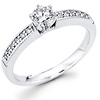 Milgrain Edge Round Diamond Center Engagement Ring (0.40 ctw)