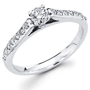 Four Prong 14K Round Diamond Engagement Ring (0.65 ctw)