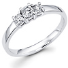 Round Diamond Three Stone Engagement Ring (0.34 ctw)