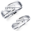 Designer 14K Channel Set Princess Diamond Wedding Band Set