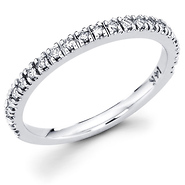 Square Prong 14K White Gold Diamond Wedding Band (0.23 ctw)