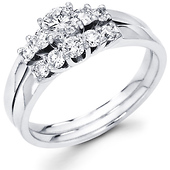 14K Round Diamond Engagement Ring Set (0.48 ctw)
