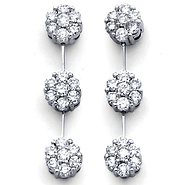 14K Fancy Dangle Earrings .96ctw