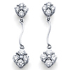18K Dangle Diamond Earrings .57ctw