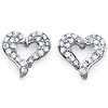 14K Diamond Heart Earrings .49ctw