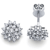 14K Gold Diamond Earrings .71ctw