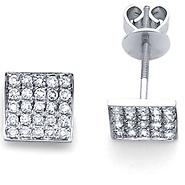 14K Diamond Stud Earrings .55ctw