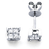 14K Mini-Square Diamond Earrings .56ctw