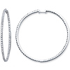 14K Diamond Hoop Earrings .82ctw