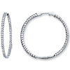 14K Gold Diamond Hoop Earrings 1.40ctw