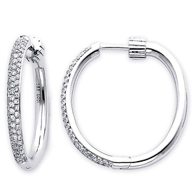 diamond hoop earrings