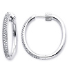 Pave Diamond Hoops