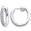 Pave Diamond Hoops