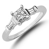 Princess Cut 14K White Gold Engagement Ring (1.00 ctw)