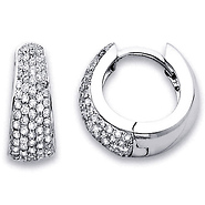 Diamond Huggie Style Earrings .65CTW