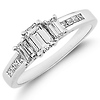 Emerald Cut White Gold Engagement Ring (1.50 ctw)