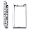 14K Rectangle Shape Diamond Earrings .60ctw