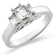 3 Stone Diamond Engagement Ring (0.75 ctw)