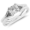 14K White Gold Princess Cut Engagement Ring (0.75 ctw)