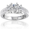 3 Stone Princess Cut Bridal Engagement Ring (1.00 ctw)