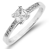 14K White Gold Asscher Cut Engagement Ring (0.60 ctw)