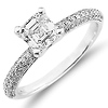 14K Asscher Cut Bridal Engagement Ring (1.00 ctw)