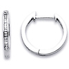 14K Diamond Hoop Earrings .18ctw