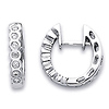 14K Huggy Style Bezel Set Diamond Earrings .15ctw