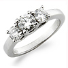 Platinum 3 Stone Engagement Ring (1.00 ctw)
