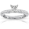 14K Princess Cut Engagement Ring (1.00 ctw)