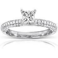 14K Princess Cut Engagement Ring (1.00 ctw)