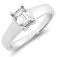 Emerald Cut Solitaire Engagement Ring (0.75 ct)