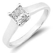 14K Princess Cut Engagement Ring (0.75 ct)
