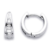 14K Baguette Diamond Hoop Earrings .22ctw