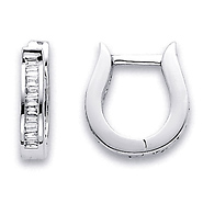 Baguette Diamond Earrings .19ctw